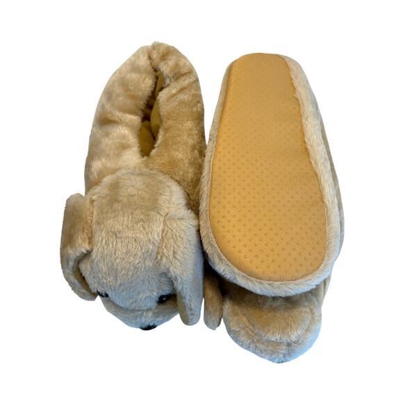 Funziez Fuzzy Dog Slippers Unisex Animal Print Cozy Winter Footwear SZ M - Picture 7 of 11